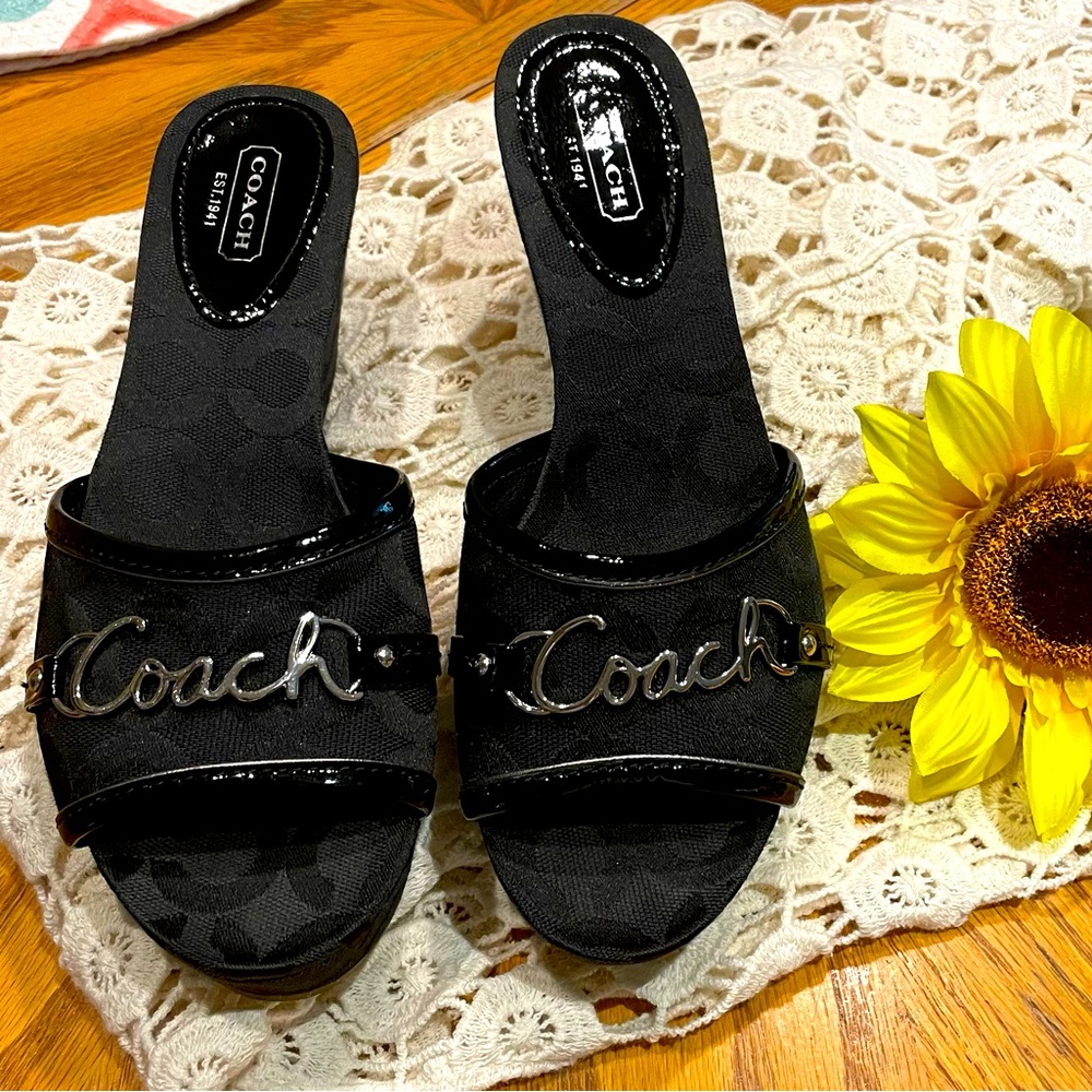003. Coach Carissa Wedge Heel Platform Slides